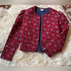 Vera Bradley Red Floral Quilted Jacket